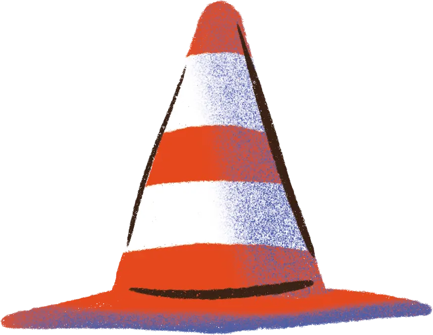 Illustration cône de chantier