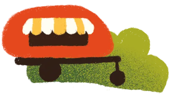 Illustration roulotte