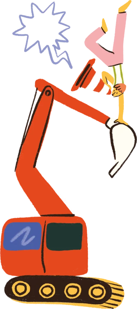 Illustration tractopelle