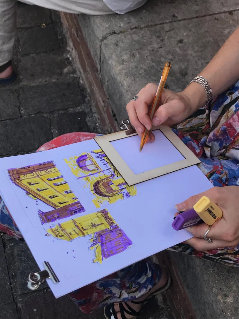 Photo extraite activité urban sketchers