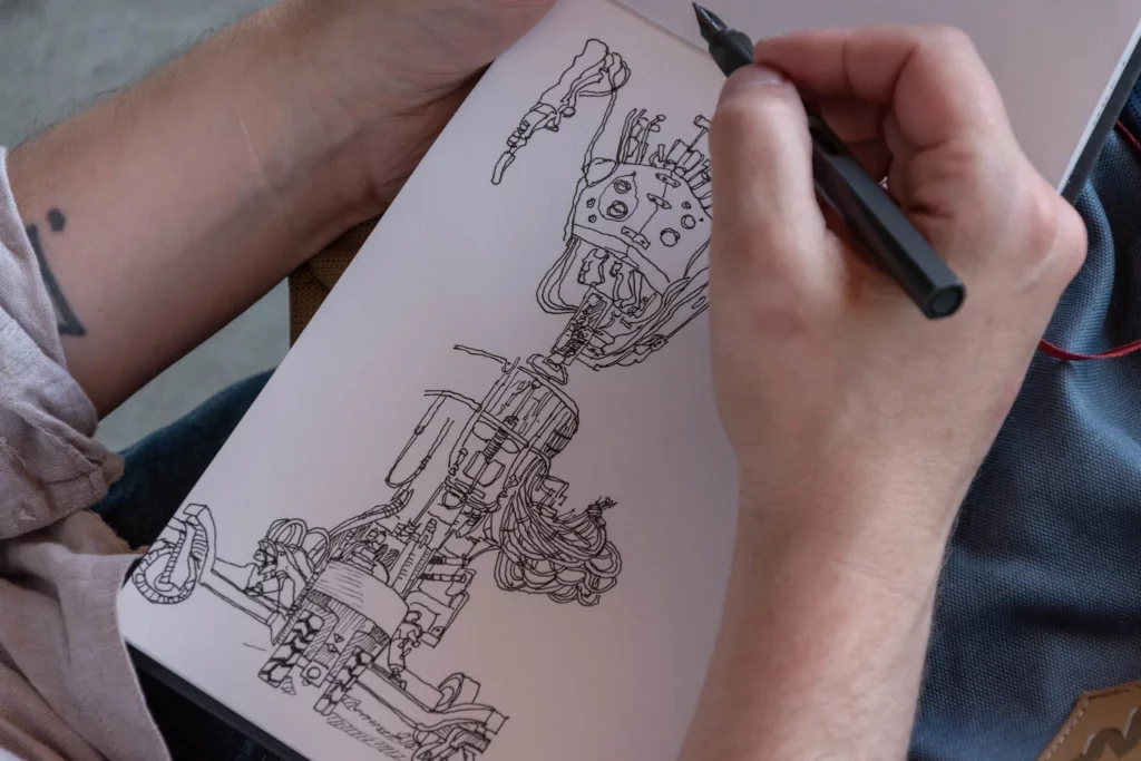 Photo extraite activité urban sketchers